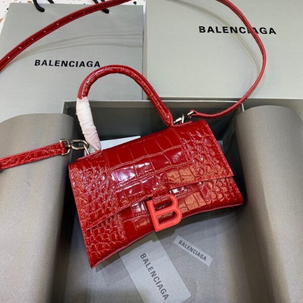 Balenciaga Hourglass XS Handbag In Red, For Women, Women's Bags 7.4in/19cm