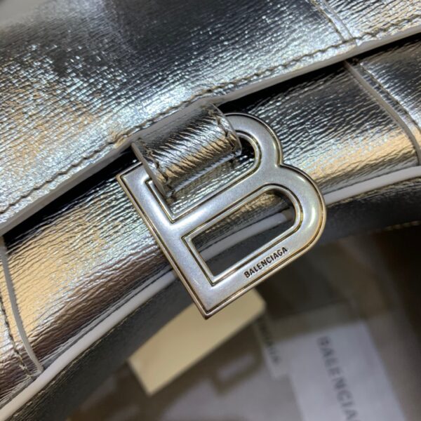 Balenciaga Hourglass XS Handbag In Sliver, For Women, Women's Bags 7.4in/19cm
