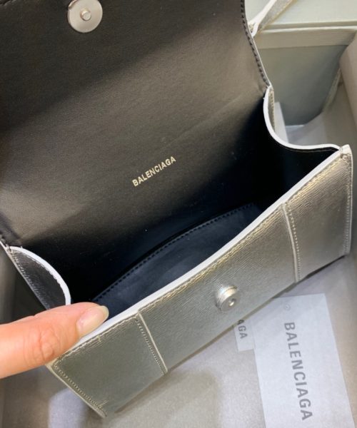 Balenciaga Hourglass XS Handbag In Sliver, For Women, Women's Bags 7.4in/19cm
