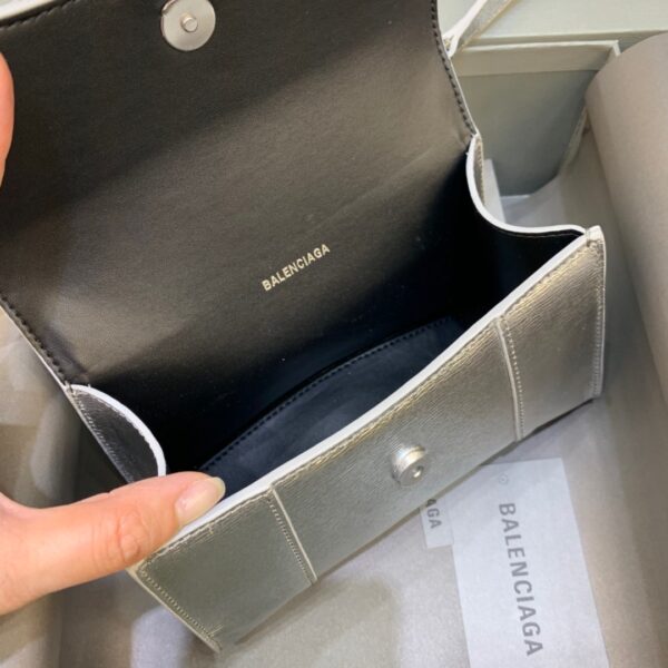 Balenciaga Hourglass XS Handbag In Sliver, For Women, Women's Bags 7.4in/19cm