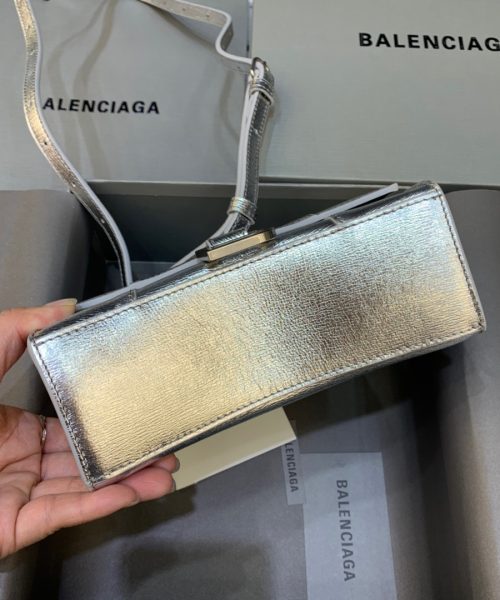 Balenciaga Hourglass XS Handbag In Sliver, For Women, Women's Bags 7.4in/19cm