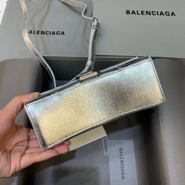 Balenciaga Hourglass XS Handbag In Sliver, For Women, Women's Bags 7.4in/19cm