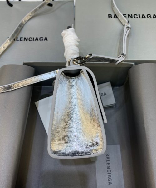 Balenciaga Hourglass XS Handbag In Sliver, For Women, Women's Bags 7.4in/19cm