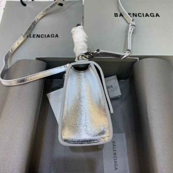 Balenciaga Hourglass XS Handbag In Sliver, For Women, Women's Bags 7.4in/19cm