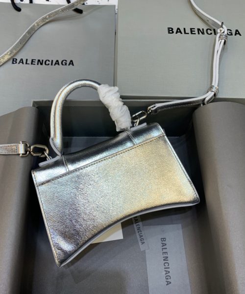 Balenciaga Hourglass XS Handbag In Sliver, For Women, Women's Bags 7.4in/19cm