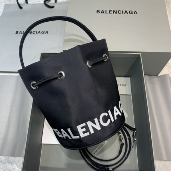 Balenciaga Le Cagole Medium Bucket Bag In Black, For Women, Women's Bags 7in/18cm
