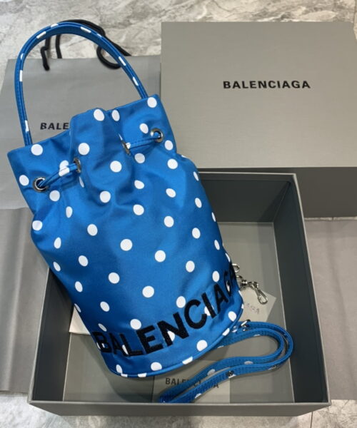 Balenciaga Le Cagole Medium Bucket Bag In Blue, For Women, Women's Bags 17.6in/45cm