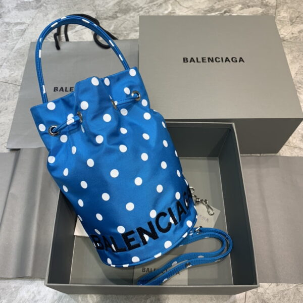 Balenciaga Le Cagole Medium Bucket Bag In Blue, For Women, Women's Bags 17.6in/45cm
