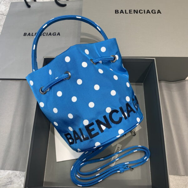Balenciaga Le Cagole Medium Bucket Bag In Blue, For Women, Women's Bags 7in/18cm