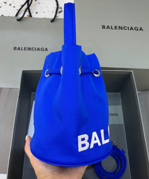 Balenciaga Le Cagole Medium Bucket Bag In Blue, For Women, Women's Bags 7in/18cm