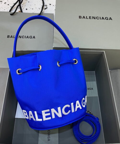 Balenciaga Le Cagole Medium Bucket Bag In Blue, For Women, Women's Bags 7in/18cm