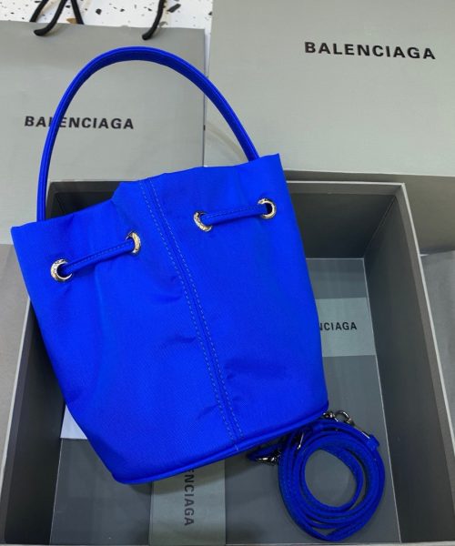 Balenciaga Le Cagole Medium Bucket Bag In Blue, For Women, Women's Bags 7in/18cm