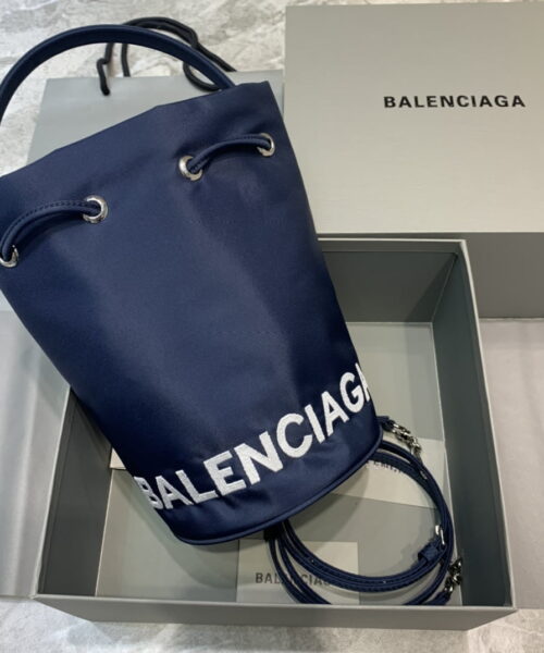 Balenciaga Le Cagole Medium Bucket Bag In Dark Blue, For Women, Women's Bags 17.6in/45cm