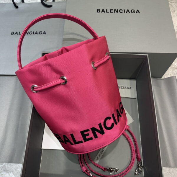 Balenciaga Le Cagole Medium Bucket Bag In Dark Pink, For Women, Women's Bags 7in/18cm