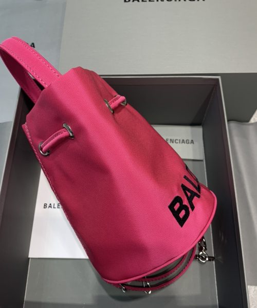 Balenciaga Le Cagole Medium Bucket Bag In Dark Pink, For Women, Women's Bags 7in/18cm