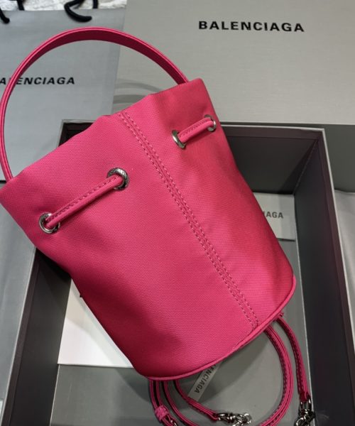 Balenciaga Le Cagole Medium Bucket Bag In Dark Pink, For Women, Women's Bags 7in/18cm