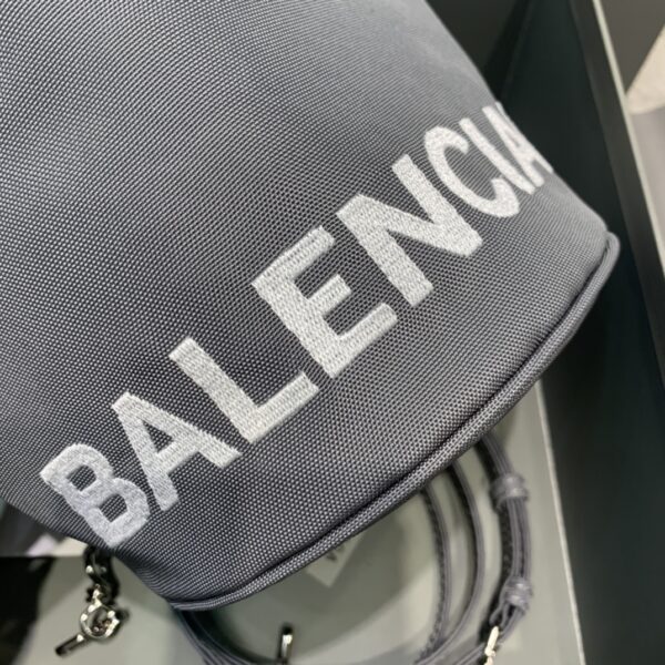 Balenciaga Le Cagole Medium Bucket Bag In Gray, For Women, Women's Bags 7in/18cm
