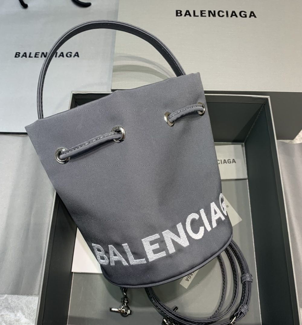Balenciaga Le Cagole Medium Bucket Bag In Gray, For Women, Women's Bags 7in/18cm