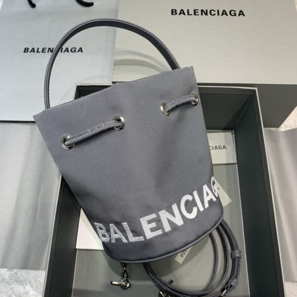 Balenciaga Le Cagole Medium Bucket Bag In Gray, For Women, Women's Bags 7in/18cm