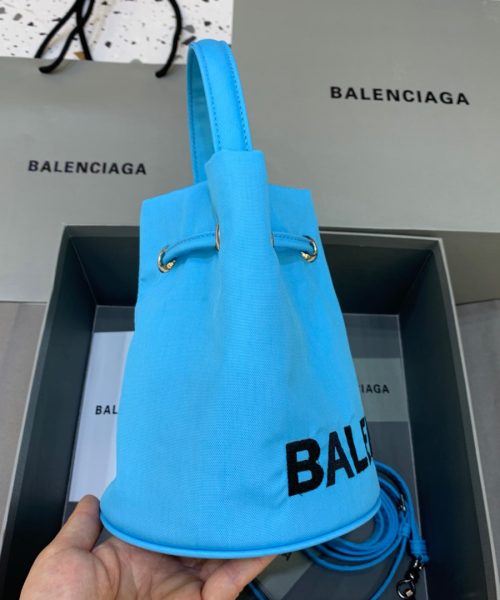 Balenciaga Le Cagole Medium Bucket Bag In Light Blue, For Women, Women's Bags 7in/18cm