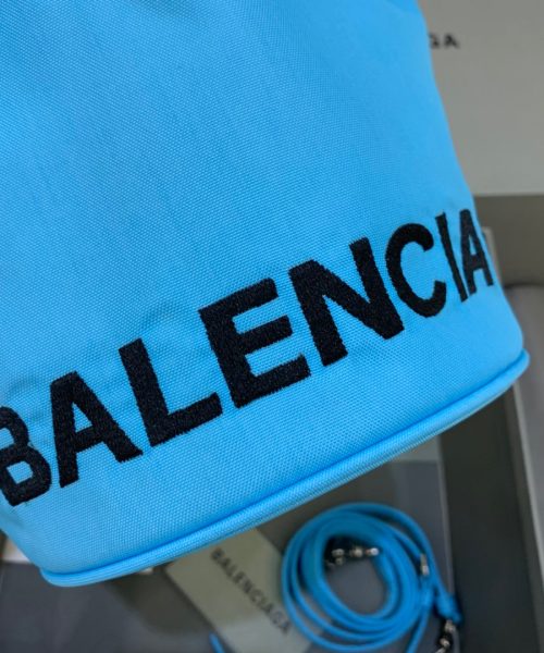 Balenciaga Le Cagole Medium Bucket Bag In Light Blue, For Women, Women's Bags 7in/18cm