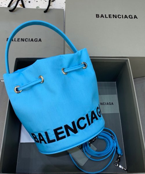 Balenciaga Le Cagole Medium Bucket Bag In Light Blue, For Women, Women's Bags 7in/18cm