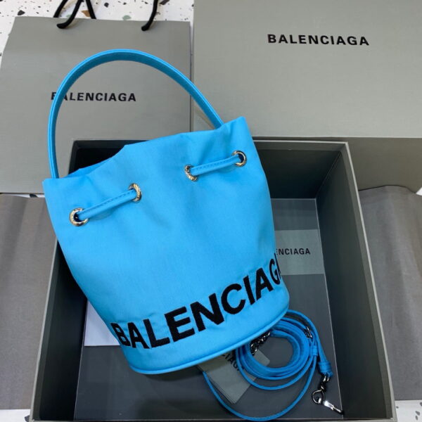 Balenciaga Le Cagole Medium Bucket Bag In Light Blue, For Women, Women's Bags 7in/18cm