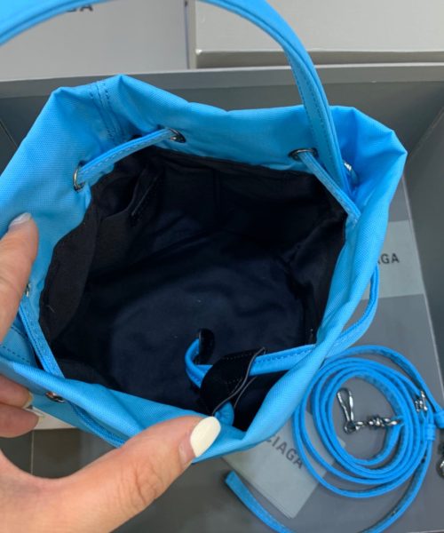 Balenciaga Le Cagole Medium Bucket Bag In Light Blue, For Women, Women's Bags 7in/18cm