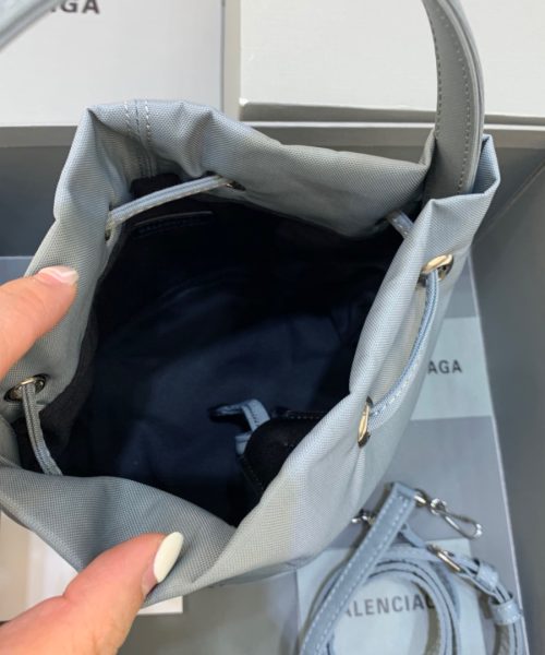 Balenciaga Le Cagole Medium Bucket Bag In Light Gray, For Women, Women's Bags 7in/18cm