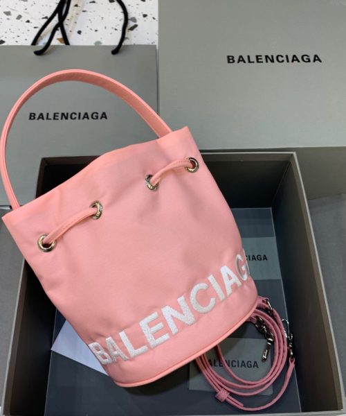 Balenciaga Le Cagole Medium Bucket Bag In Light Pink, For Women, Women's Bags 7in/18cm