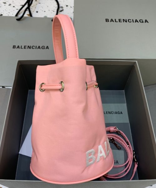 Balenciaga Le Cagole Medium Bucket Bag In Light Pink, For Women, Women's Bags 7in/18cm