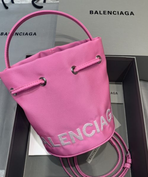 Balenciaga Le Cagole Medium Bucket Bag In Pink, For Women, Women's Bags 7in/18cm