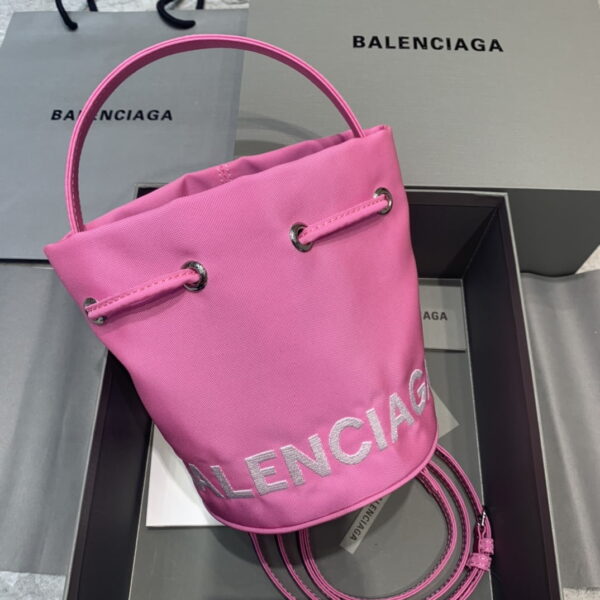 Balenciaga Le Cagole Medium Bucket Bag In Pink, For Women, Women's Bags 7in/18cm