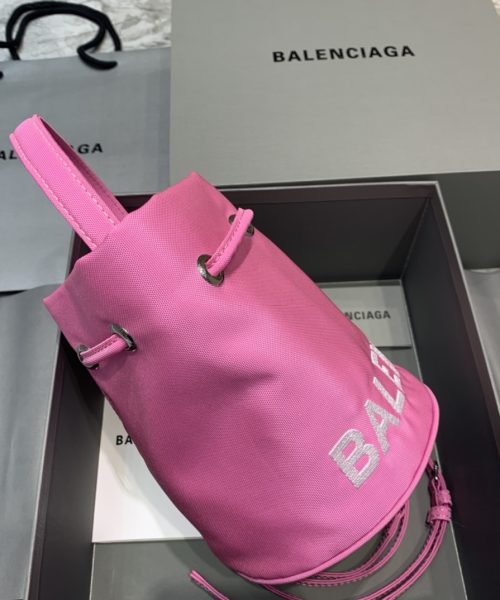 Balenciaga Le Cagole Medium Bucket Bag In Pink, For Women, Women's Bags 7in/18cm