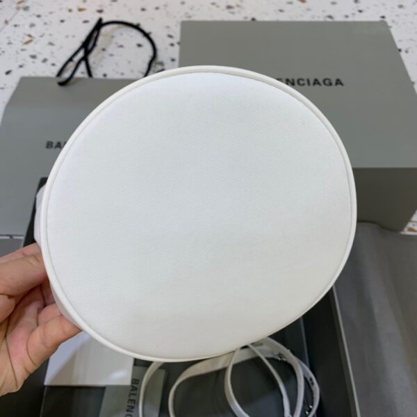 Balenciaga Le Cagole Medium Bucket Bag In White, For Women, Women's Bags 7in/18cm