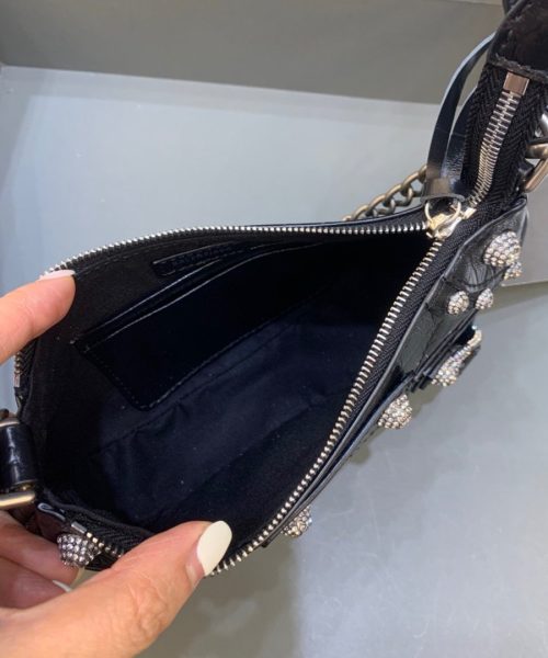 Balenciaga Le Cagole Mini Bag With Chain Black, For Women, Women's Bags 8.2in/21cm 69581423EJY1000
