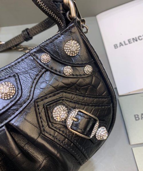 Balenciaga Le Cagole Mini Bag With Chain Black, For Women, Women's Bags 8.2in/21cm 69581423EJY1000