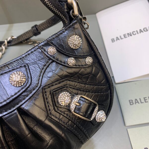 Balenciaga Le Cagole Mini Bag With Chain Black, For Women, Women's Bags 8.2in/21cm 69581423EJY1000