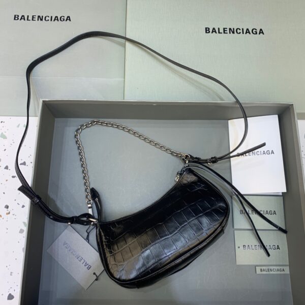 Balenciaga Le Cagole Mini Bag With Chain Black, For Women, Women's Bags 8.2in/21cm 69581423EJY1000