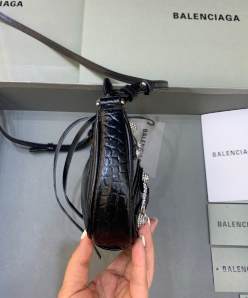 Balenciaga Le Cagole Mini Bag With Chain Black, For Women, Women's Bags 8.2in/21cm 69581423EJY1000