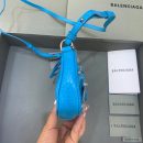 Balenciaga Le Cagole Mini Bag With Chain Blue, For Women, Women's Bags 8.2in/21cm 69581423EJY4624