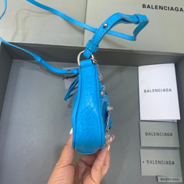 Balenciaga Le Cagole Mini Bag With Chain Blue, For Women, Women's Bags 8.2in/21cm 69581423EJY4624