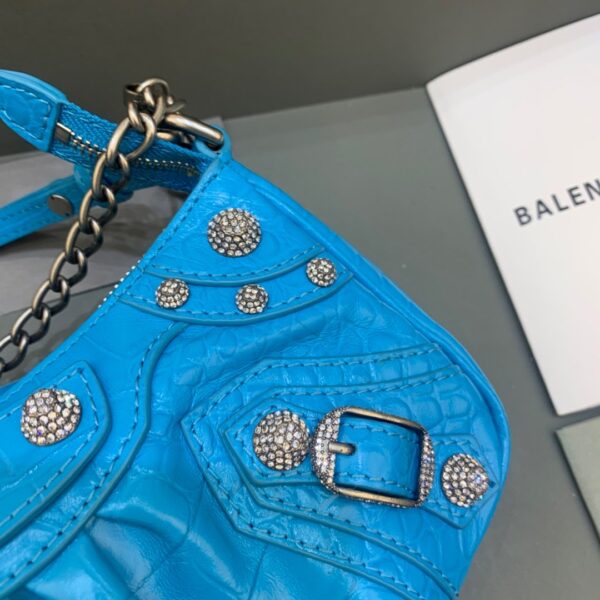 Balenciaga Le Cagole Mini Bag With Chain Blue, For Women, Women's Bags 8.2in/21cm 69581423EJY4624