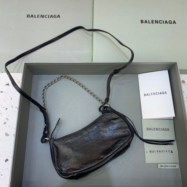 Balenciaga Le Cagole Mini Bag With Chain In Black, For Women, Women's Bags 8.2in/21cm 6958141VG9Y1000