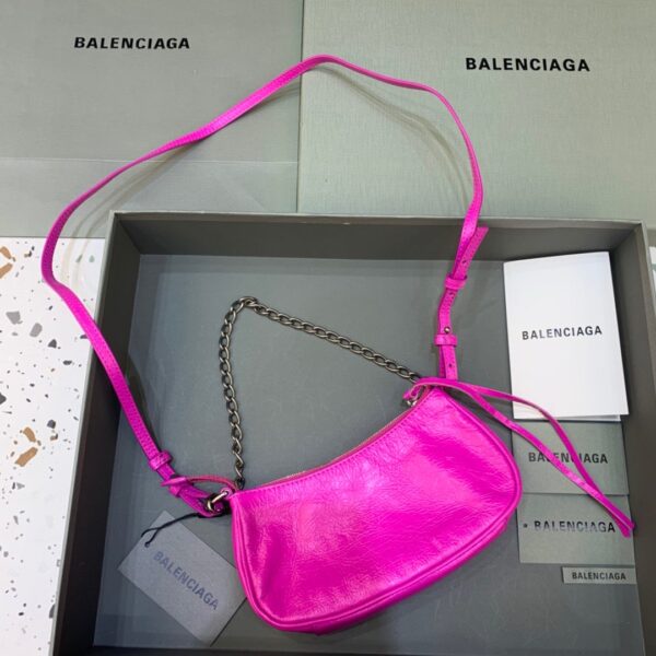 Balenciaga Le Cagole Mini Bag With Chain In Dark Pink, For Women, Women's Bags 8.2in/21cm