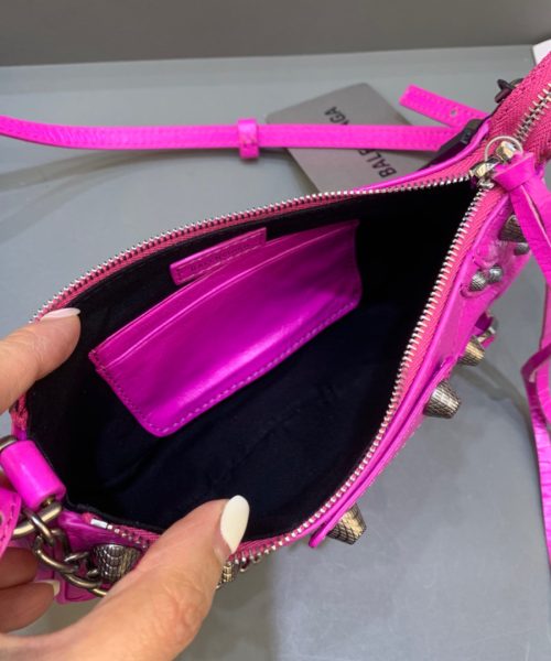 Balenciaga Le Cagole Mini Bag With Chain In Dark Pink, For Women, Women's Bags 8.2in/21cm