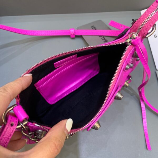 Balenciaga Le Cagole Mini Bag With Chain In Dark Pink, For Women, Women's Bags 8.2in/21cm