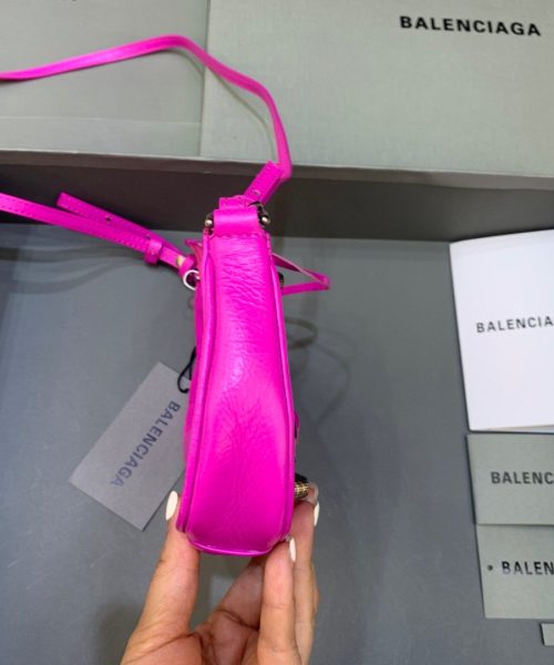 Balenciaga Le Cagole Mini Bag With Chain In Dark Pink, For Women, Women's Bags 8.2in/21cm