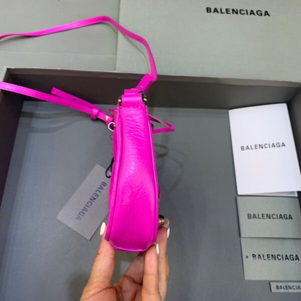 Balenciaga Le Cagole Mini Bag With Chain In Dark Pink, For Women, Women's Bags 8.2in/21cm