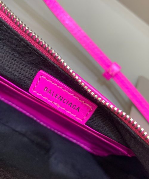Balenciaga Le Cagole Mini Bag With Chain In Dark Pink, For Women, Women's Bags 8.2in/21cm